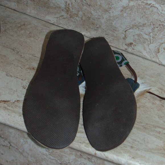 Boho Hippie African Springbok Fur Hide Zulu Imbadada Leather Batik Sandals Women - Picture 14 of 14